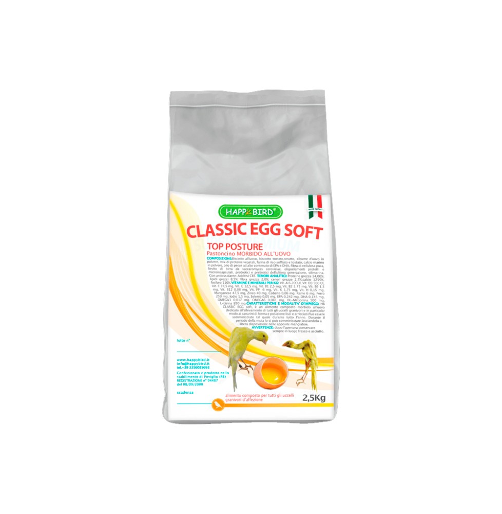 Pasta amarilla morbida egg soft happy bird 2.5kg